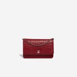Chanel Timeless Wallet On Chain Lamb Dark Red Front | Sell your designer bag