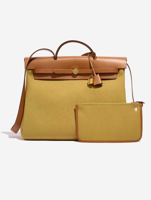 Hermès Herbag 39 Toile / Vache Hunter Ginger / Naturel | Sell your designer bag
