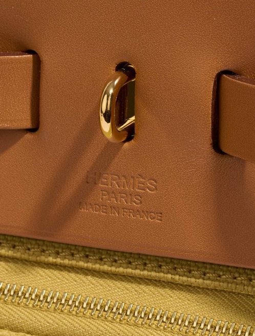 Hermès Herbag 39 Toile / Vache Hunter Ginger / Naturel Logo | Sell your designer bag