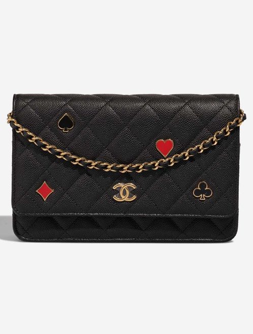 Chanel Timeless Wallet On Chain Caviar Black Front | Sell your designer bag