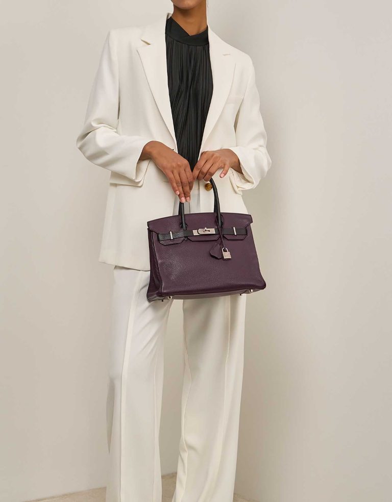 Hermès Birkin HSS 30 Togo Prune / Black Front | Sell your designer bag