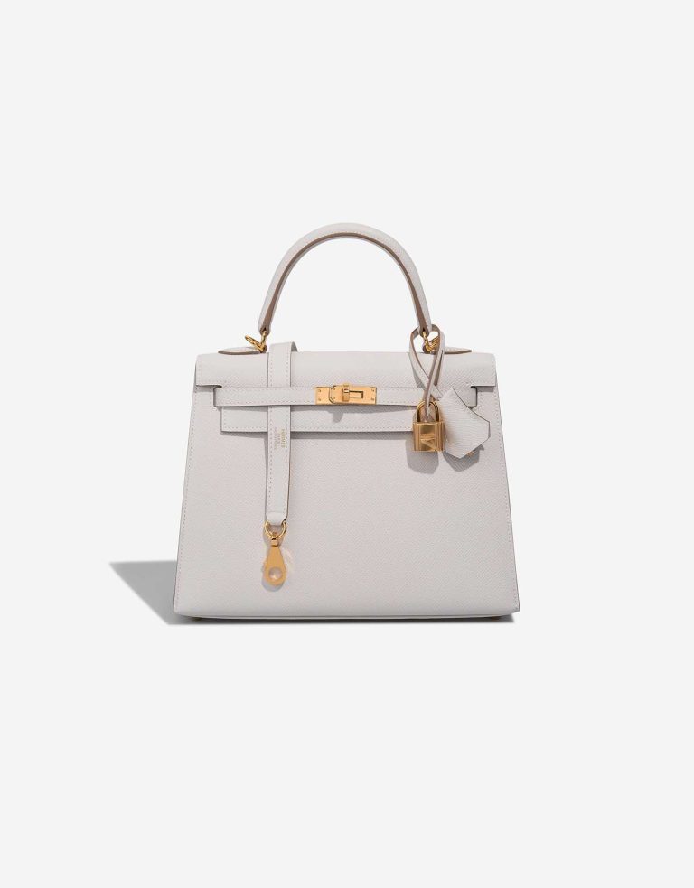 Hermès Kelly 25 Epsom Gris Pâle Front | Sell your designer bag