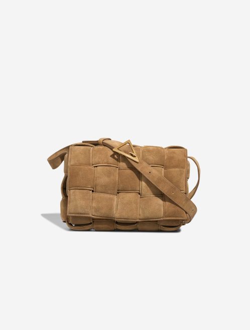 Bottega Veneta Cassette Suede Brown Front | Sell your designer bag