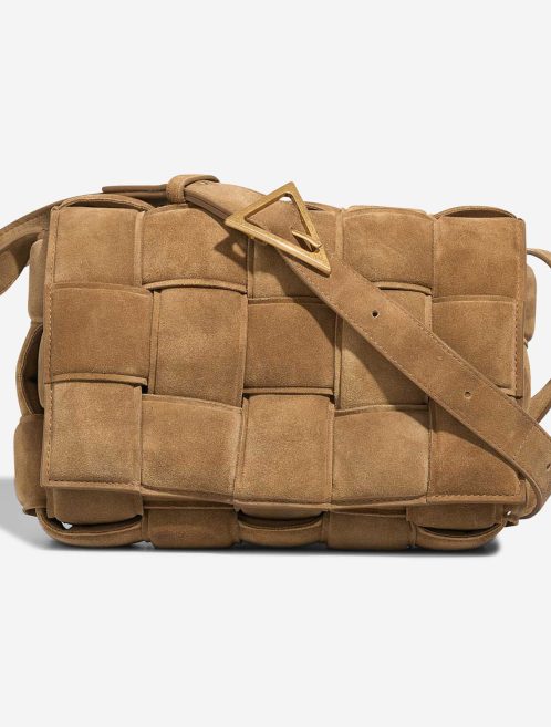 Bottega Veneta Cassette Suede Brown Front | Sell your designer bag