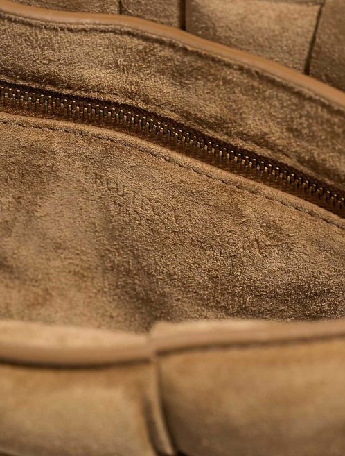 Bottega Veneta Cassette Suede Brown Logo | Sell your designer bag