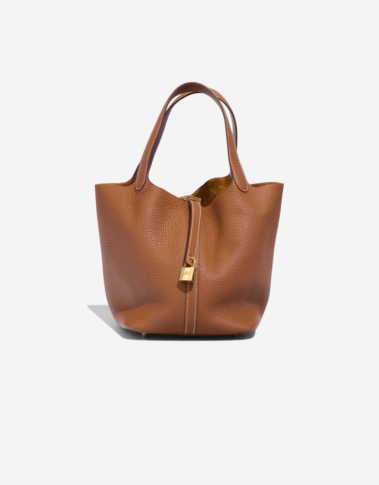 トートバッグ Hermes Picotin Lock 22 Bag Clemence & Gold Hermes Picotin Lock 22 Gold Clemence Gold Hardware
