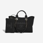 Chanel Deauville New Small Cotton Black Front | Sell your designer bag