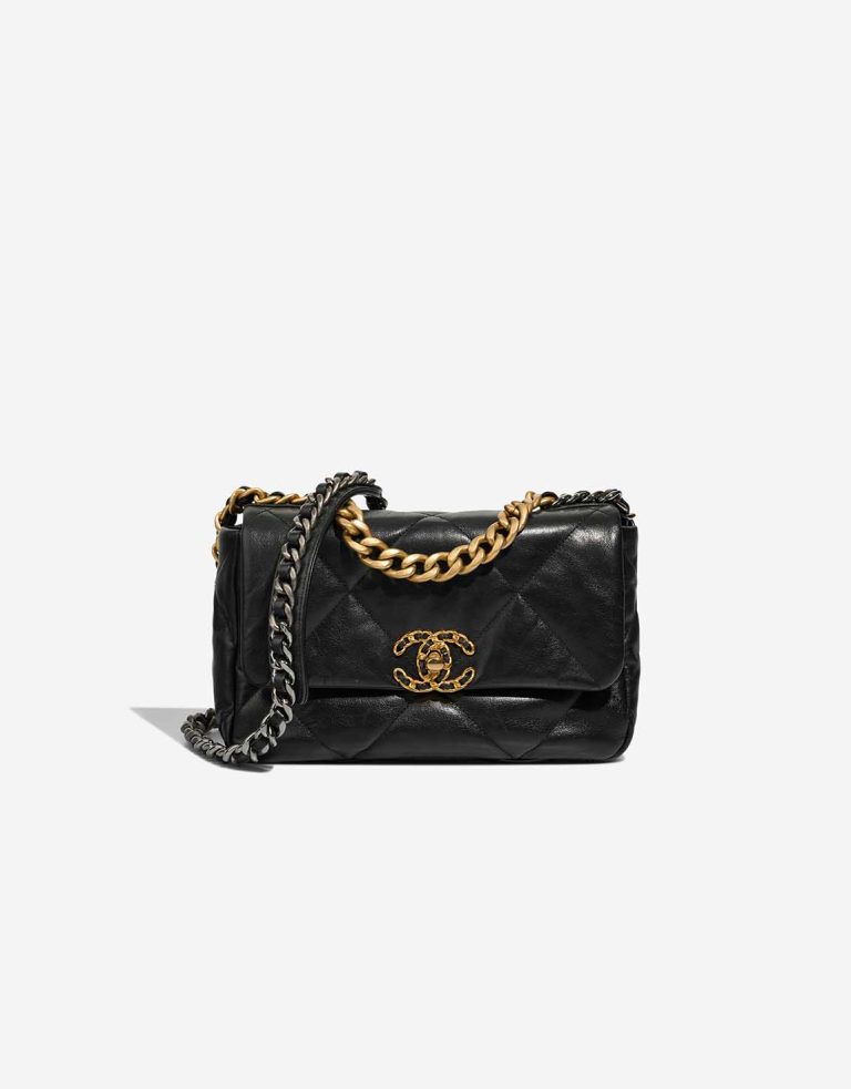 Chanel 19 Flap Bag Goat Black  Front | Sell your designer bag