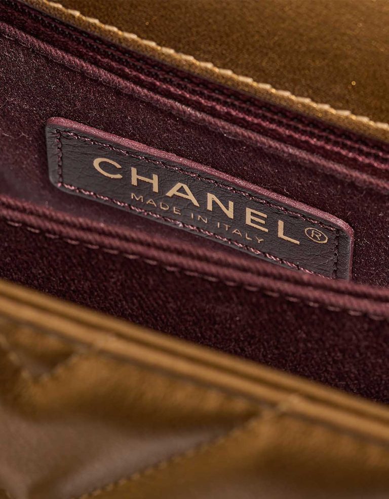 Chanel Timeless Handle Small Lamb Iridescent Bronze Logo | Sell your designer bag