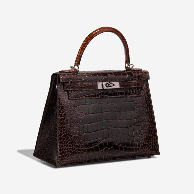 Kelly 28 Alligator Mississippi Macassar / Ébène / Miel / Rose Extrême | Sell your designer bag