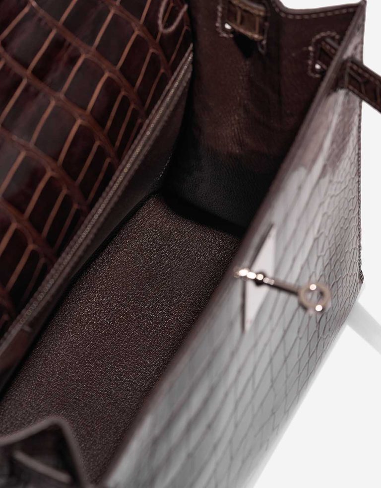 Kelly 28 Alligator Mississippi Macassar / Ébène / Miel / Rose Extrême Inside | Sell your designer bag