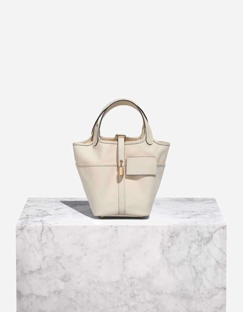 Hermès Picotin Cargo 18 Toile Goeland / Swift Nata Front | Sell your designer bag