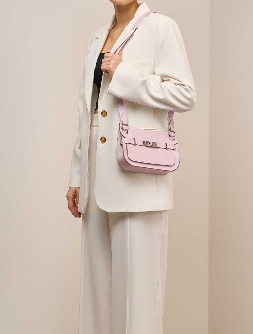 Hermès Jypsière Mini Evercolor Mauve Pâle / Nata on Model | Sell your designer bag
