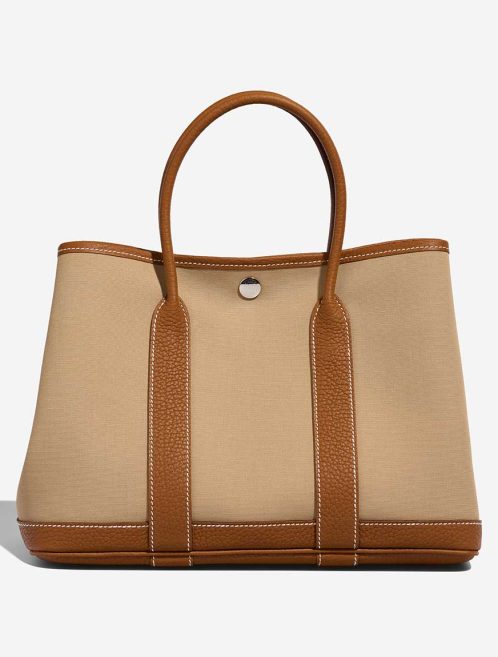 Hermès Garden Party 30 Veau Négonda / Toile Trench / Gold Front | Sell your designer bag