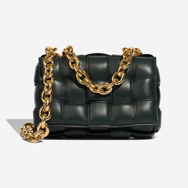 Bottega Veneta Cassette Lamb Dark Green Front | Sell your designer bag