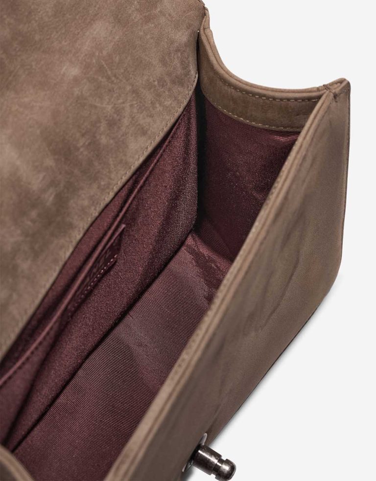 Chanel Boy Old Medium Suede Brown Inside | Sell your designer bag