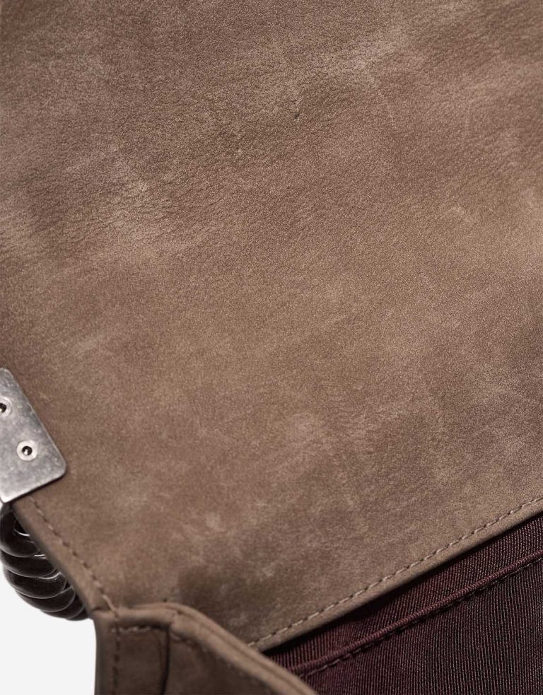 Chanel Boy Old Medium Suede Brown Signs of wear | Sell your designer bag