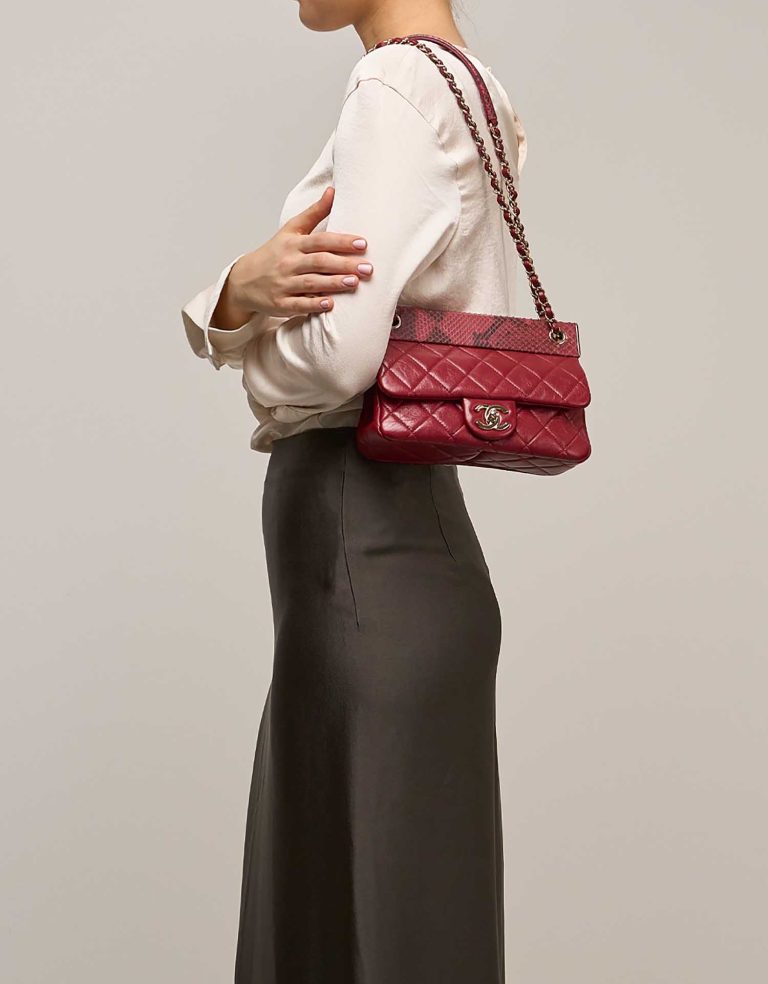 Chanel Timeless Small Aged Calf / Python Red Front | Sell your designer bag