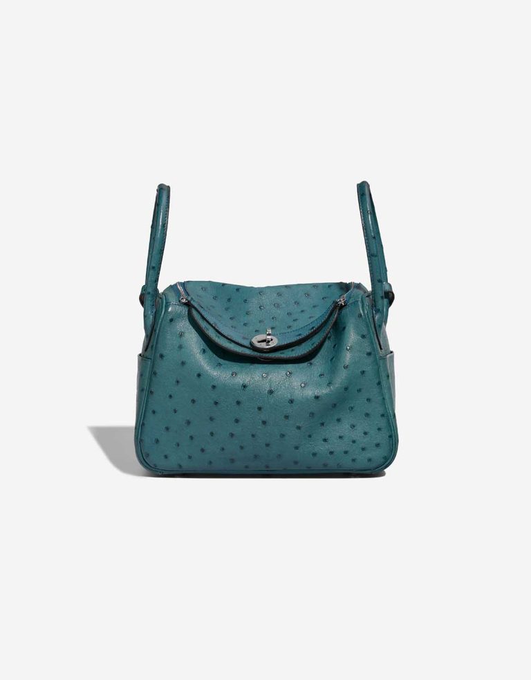 Hermès Lindy 26 Ostrich Malachite Front | Sell your designer bag