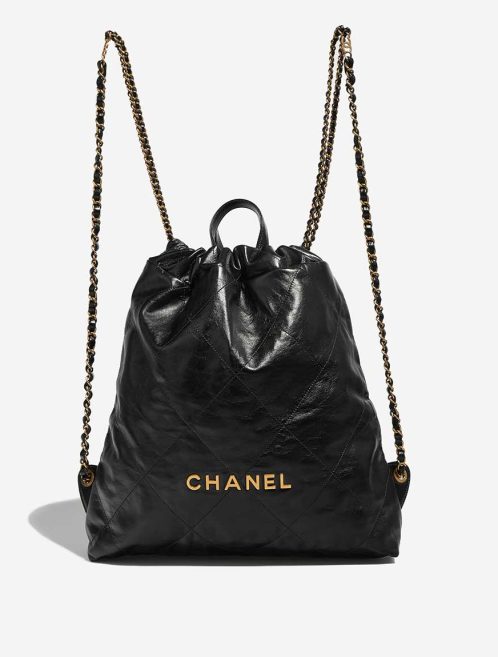 Chanel 22 Backpack Lamb Black Front | Sell your designer bag