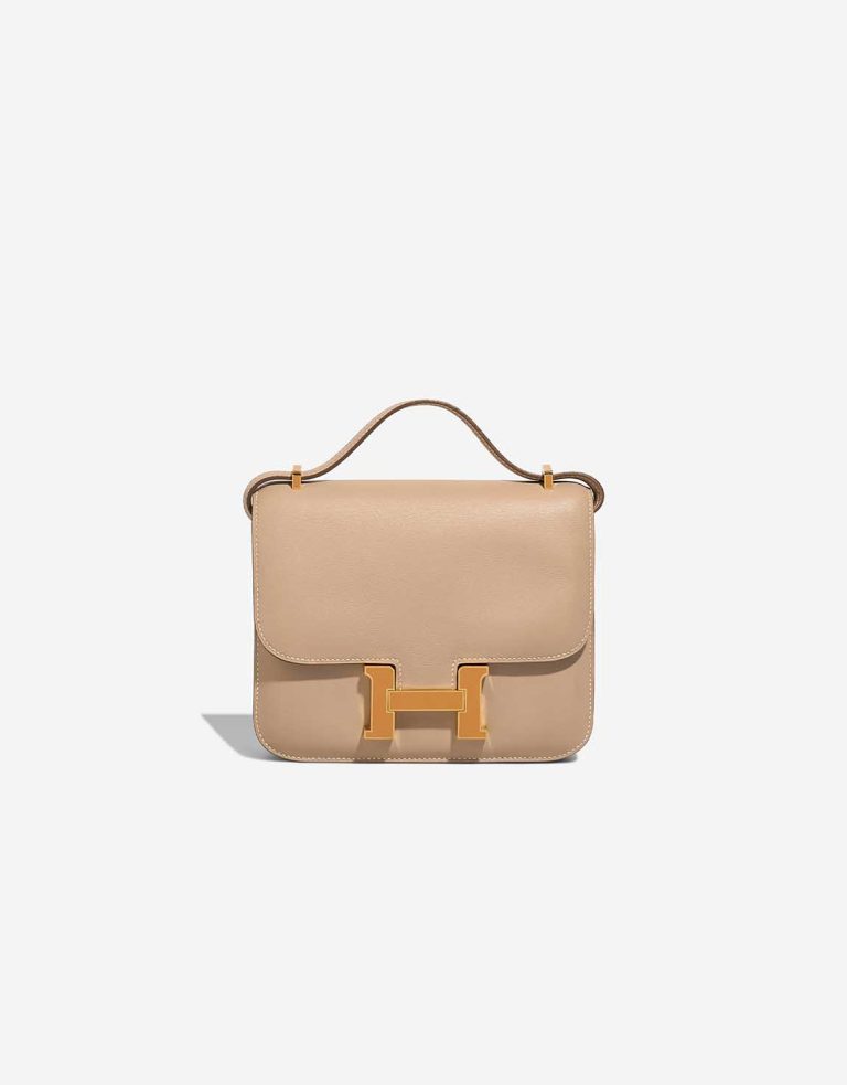 Hermès Constance 18 Swift Biscuit / Moutarde Front | Sell your designer bag