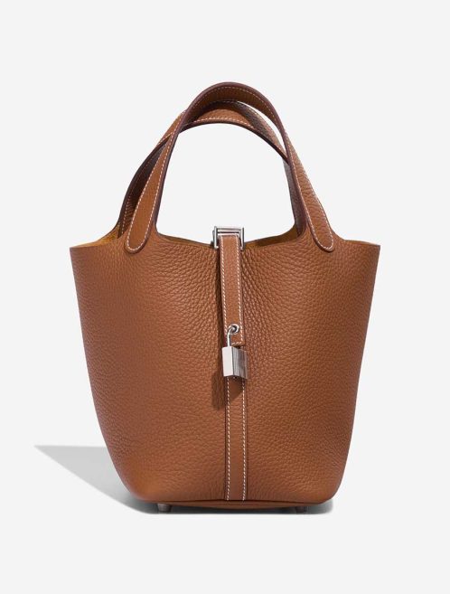 Hermès Picotin 18 Taurillon Clémence Gold Front | Sell your designer bag