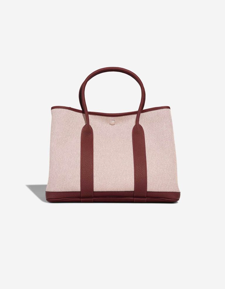 Hermès Garden Party 36 Toile / Veau Négonda Rouge H / Écru Front | Sell your designer bag