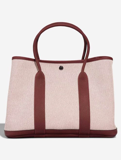 Hermès Garden Party 36 Toile / Veau Négonda Rouge H / Écru | Sell your designer bag