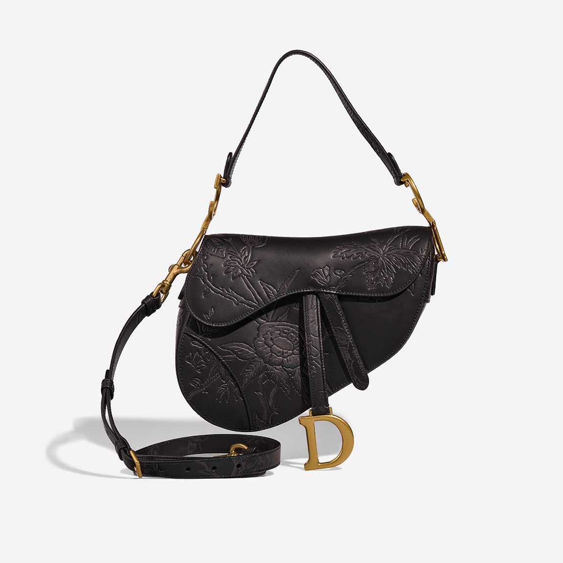 【Dior】SADDLE M CALFS BAG サドル バッグ Dior Saddle Medium Calf Black | SACLÀB