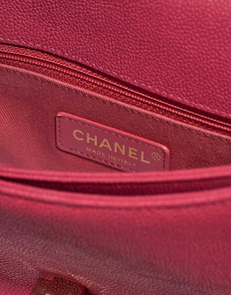Chanel Flap Bag Handle Medium Caviar Pink Logo | Sell your designer bag