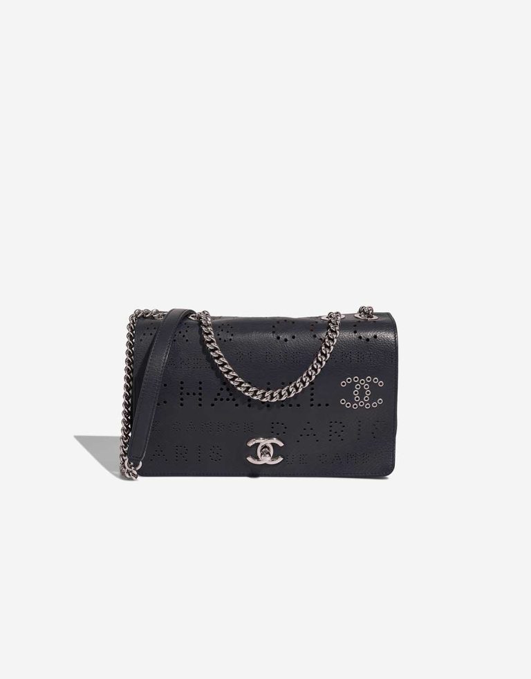 Chanel Timeless Medium Calf Dark Blue Front | Sell your designer bag