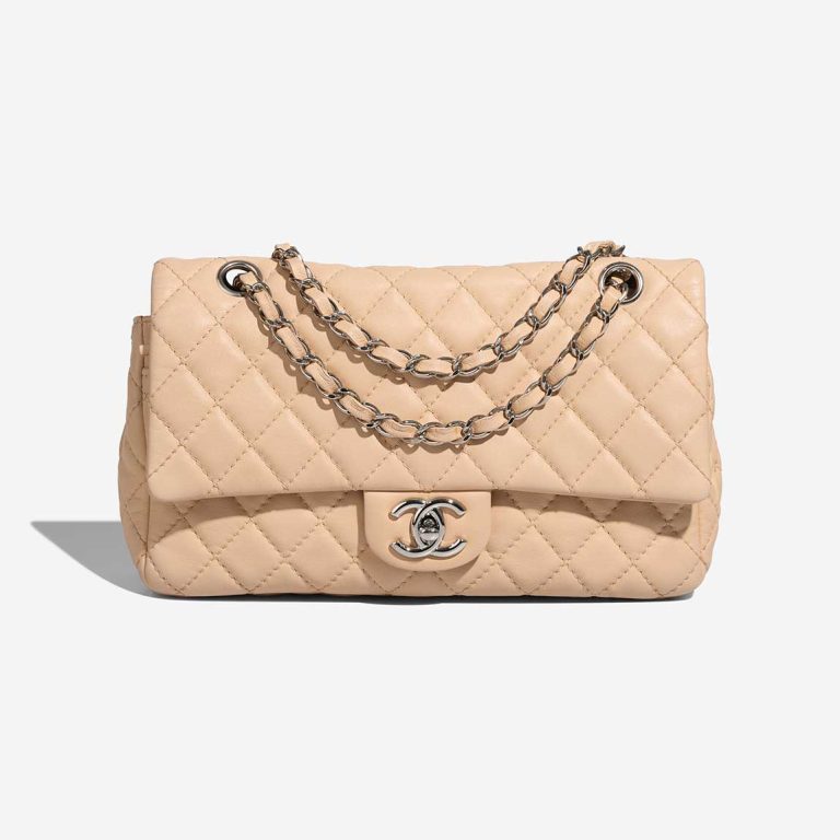 Chanel Timeless Medium Lamb Beige Front | Sell your designer bag
