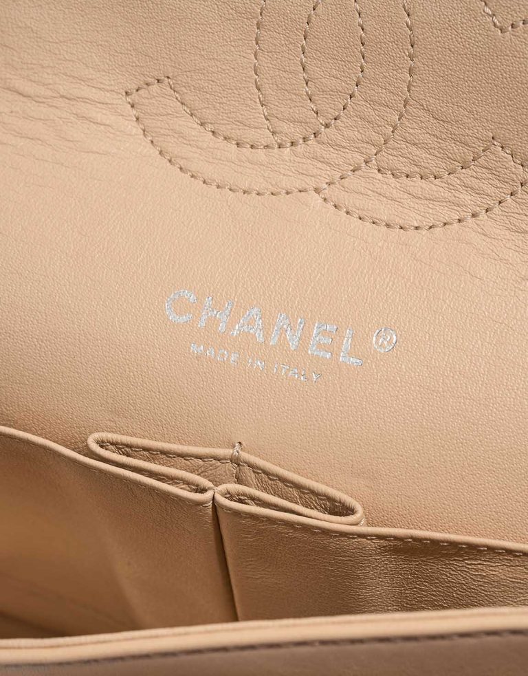 Chanel Timeless Medium Lamb Beige Logo | Sell your designer bag