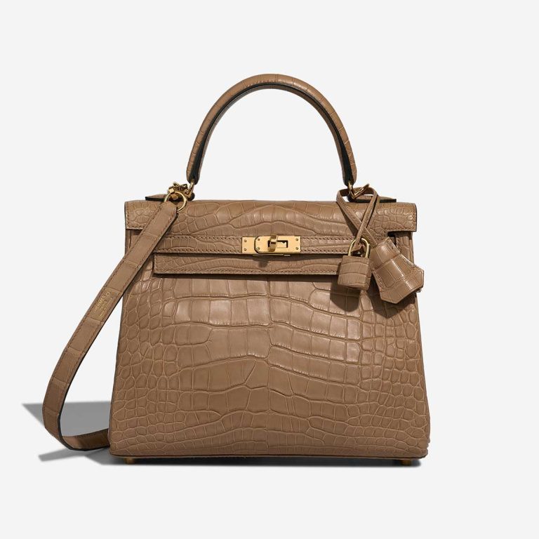 Hermès Kelly 25 Matte Alligator Chai Front | Sell your designer bag