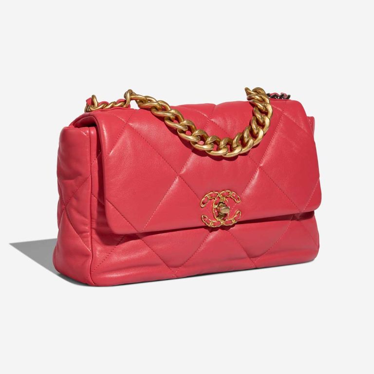 Chanel 19 Large Flap Bag Lamb Coral Red | Sell your designer bag