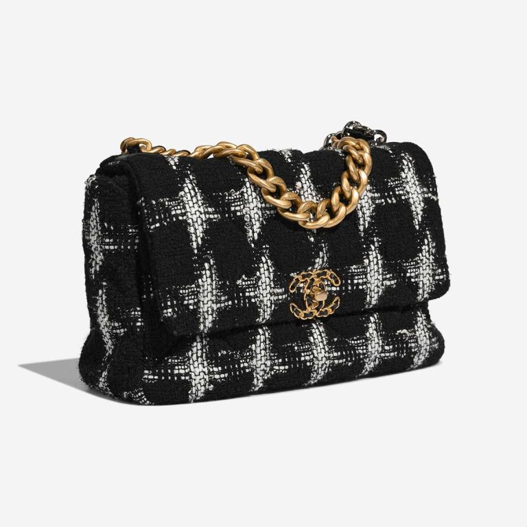 Chanel 19 Large Flap Bag Tweed Black / White | Sell your designer bag