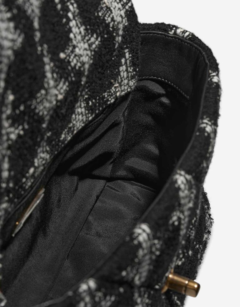 Chanel 19 Large Flap Bag Tweed Black / White Inside | Sell your designer bag