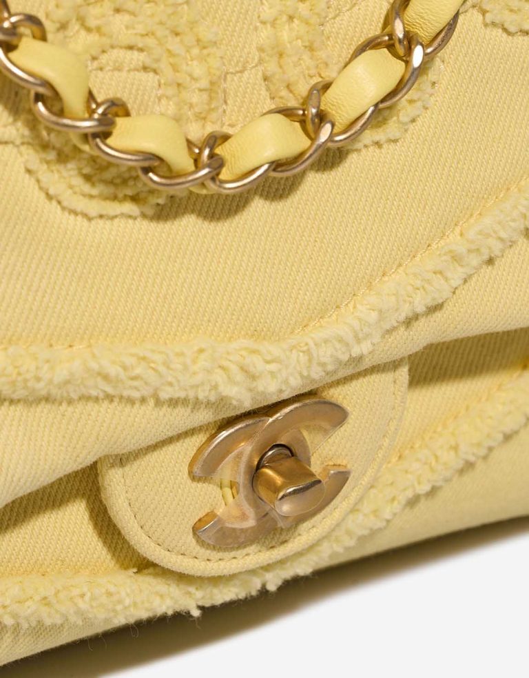 Chanel Timeless Mini Rectangular Cotton Light Yellow Closing System | Sell your designer bag
