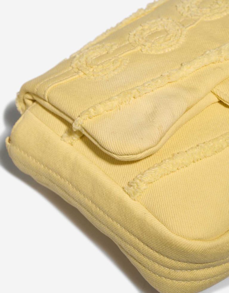 Chanel Timeless Mini Rectangular Cotton Light Yellow Signs of wear | Sell your designer bag
