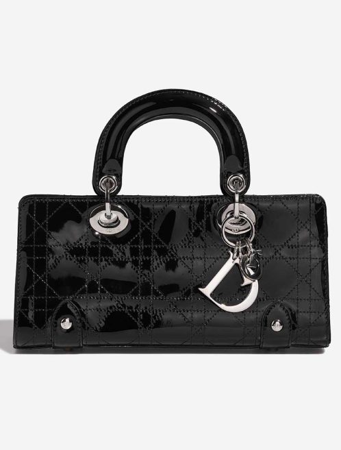 Dior Lady Medium Patent Black Front | Sell your designer bag