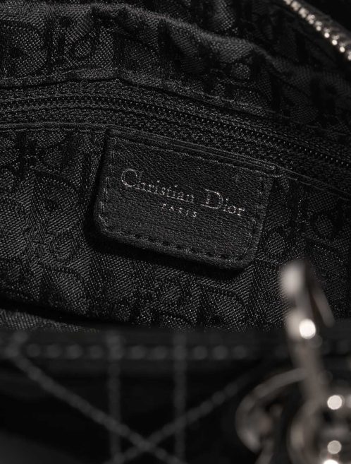 Dior Lady Medium Patent Black Logo | Sell your designer bag