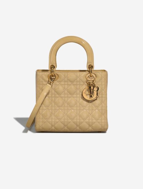 Dior Lady Medium Patent Beige Front | Sell your designer bag