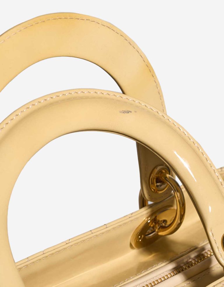 Dior Lady Medium Patent Beige Signs of wear | Sell your designer bag