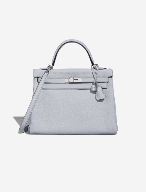 Hermès Kelly 32 Clémence Bleu Pâle Front | Sell your designer bag