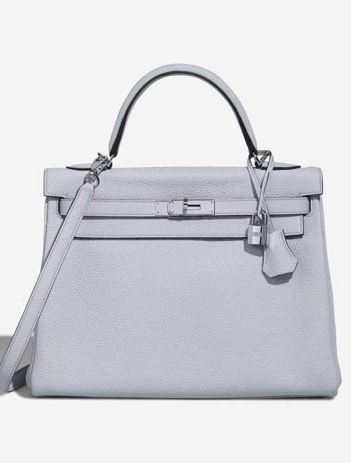 Hermès Kelly 32 Clémence Bleu Pâle Front | Sell your designer bag