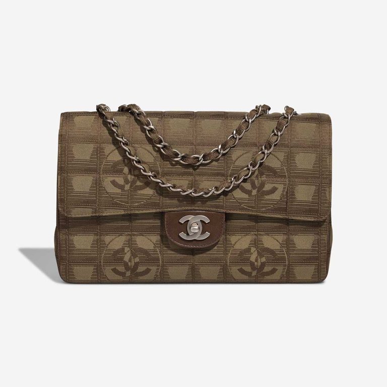 Chanel Timeless Medium Nylon Green / Brown Front | Sell your designer bag
