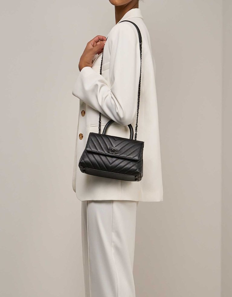 Chanel Timeless Handle Small Calf Black Front | Sell your designer bag