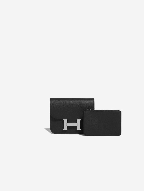Hermès Constance Slim Wallet Epsom Black Front | Sell your designer bag