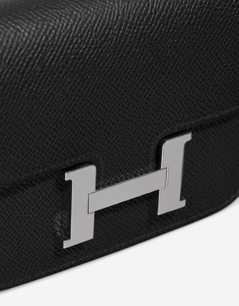 Hermès Constance Slim Wallet Epsom Black Closing System | Sell your designer bag