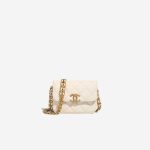 Chanel Flap Wallet Small Canvas White Front | Sell your designer bag